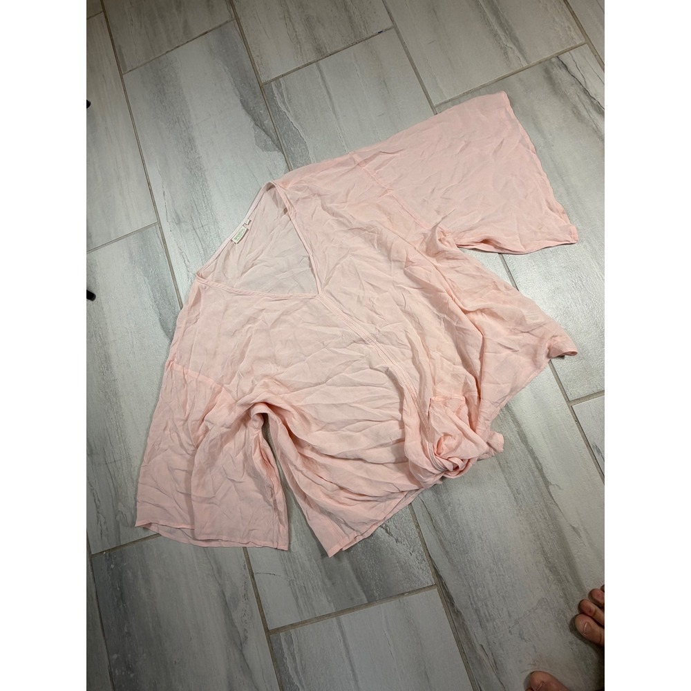 Spartina 449 Pink V-Neck Kimono Sleeve Viscose Blouse XXL